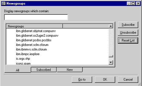 Newsgroup List